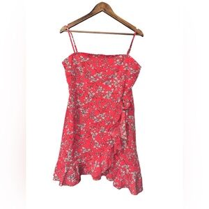 Red Floral Spaghetti Strap Dress